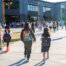 First day of school King Elementary students walking